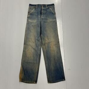 Vintage 50s Crown Blue Donut Buttonfly Jeans 27x30